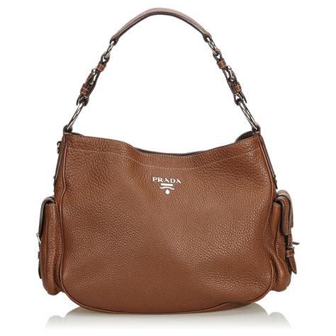 sac prada marron cuir